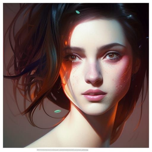 Detailed Portrait of Rocco in Art Nouveau Style