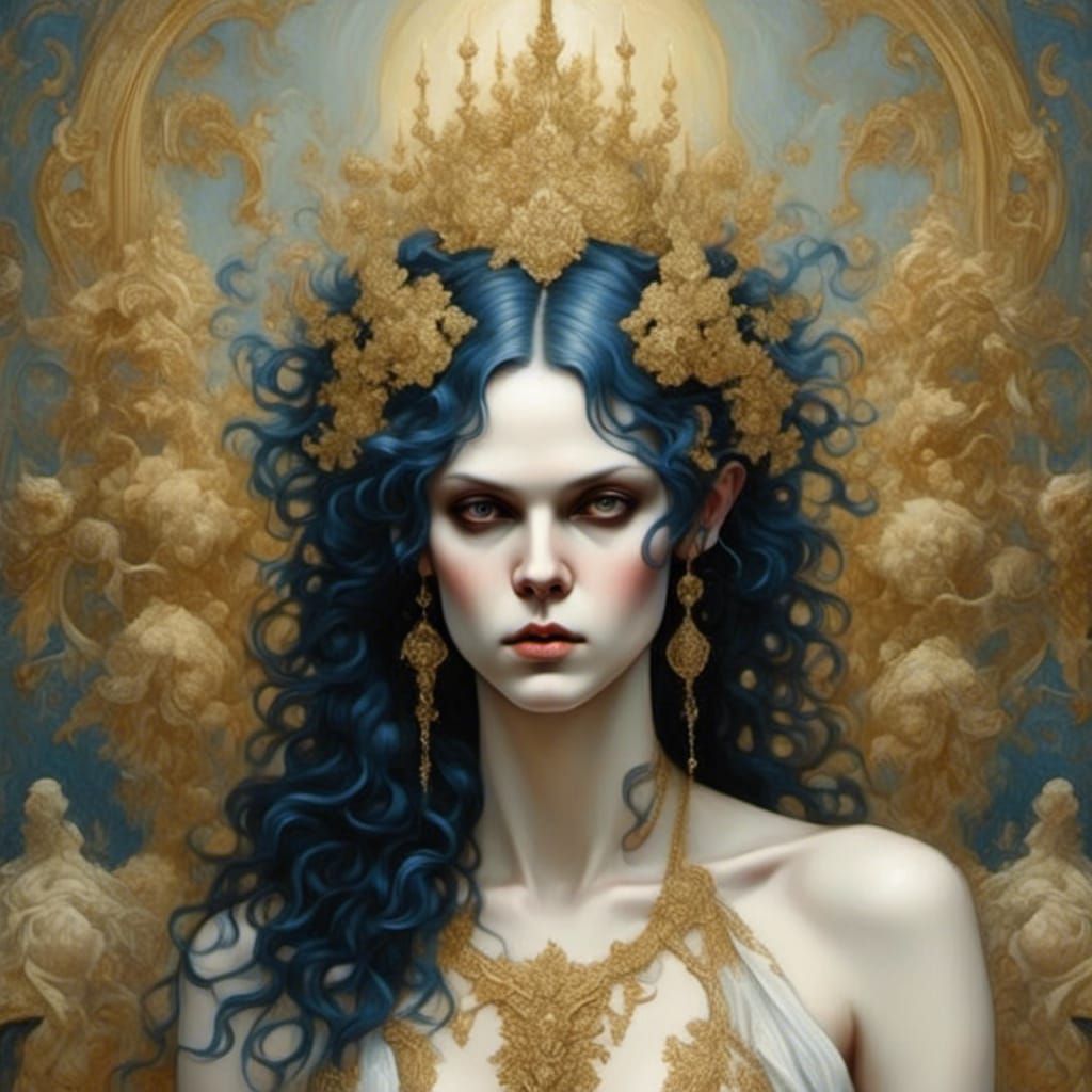 Ethereal White and Gold Scene