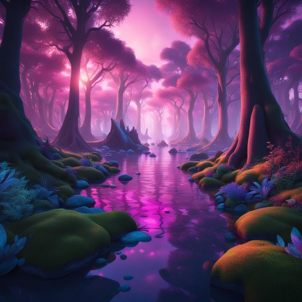 My heart is an ocean, fantasy art, cinema 4d, matte painting...