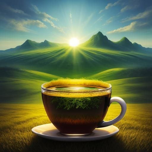 Meadow in a Teacup: Abstract Fantasy Landscape