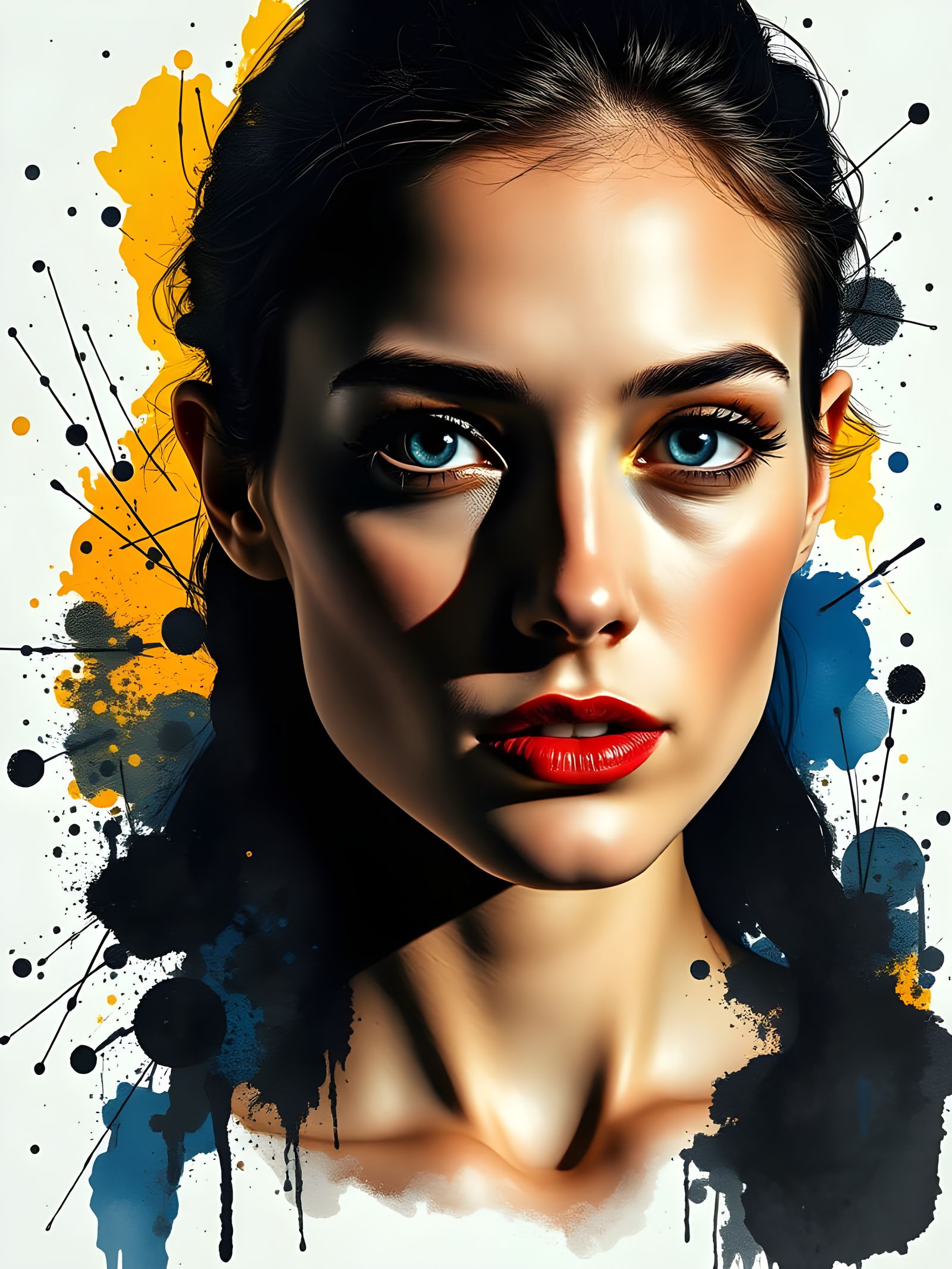 Ethereal Ink Beauty in Dramatic Grange Setting