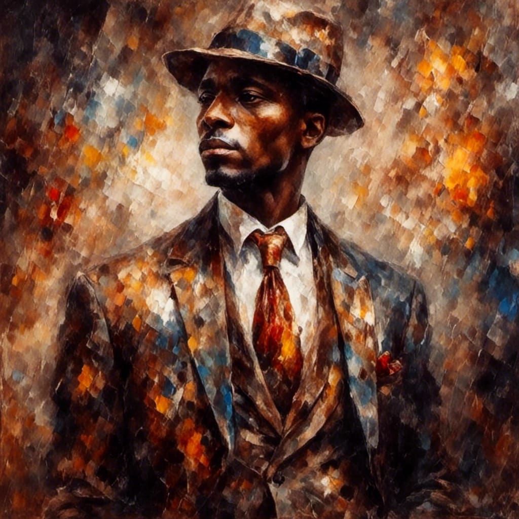 1920s Portrait in Leonid Afremov Style