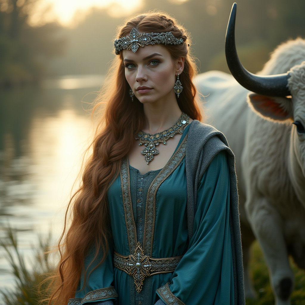 Boann: Irish Celtic Goddess by the River Boyne