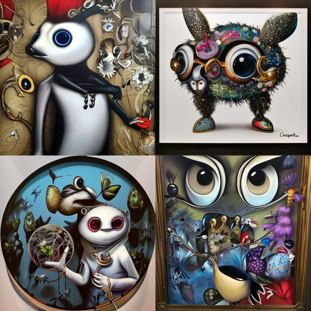 Fantastic Surreal Portrait in Whimsical Style