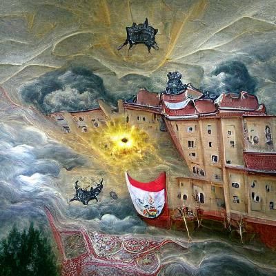 Sunshine Rays Over Polish Castle