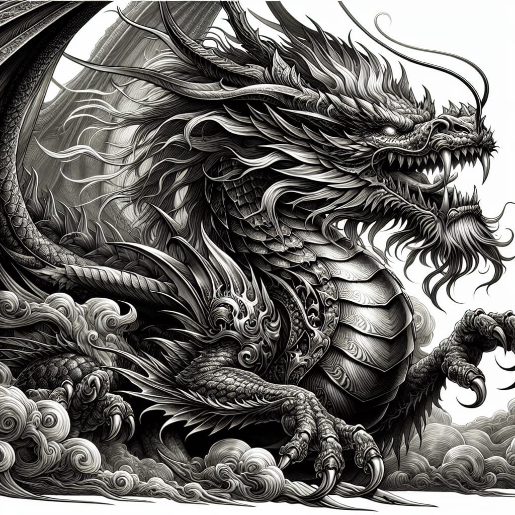 Ancient Armored Dragon: A Protector of Wisdom