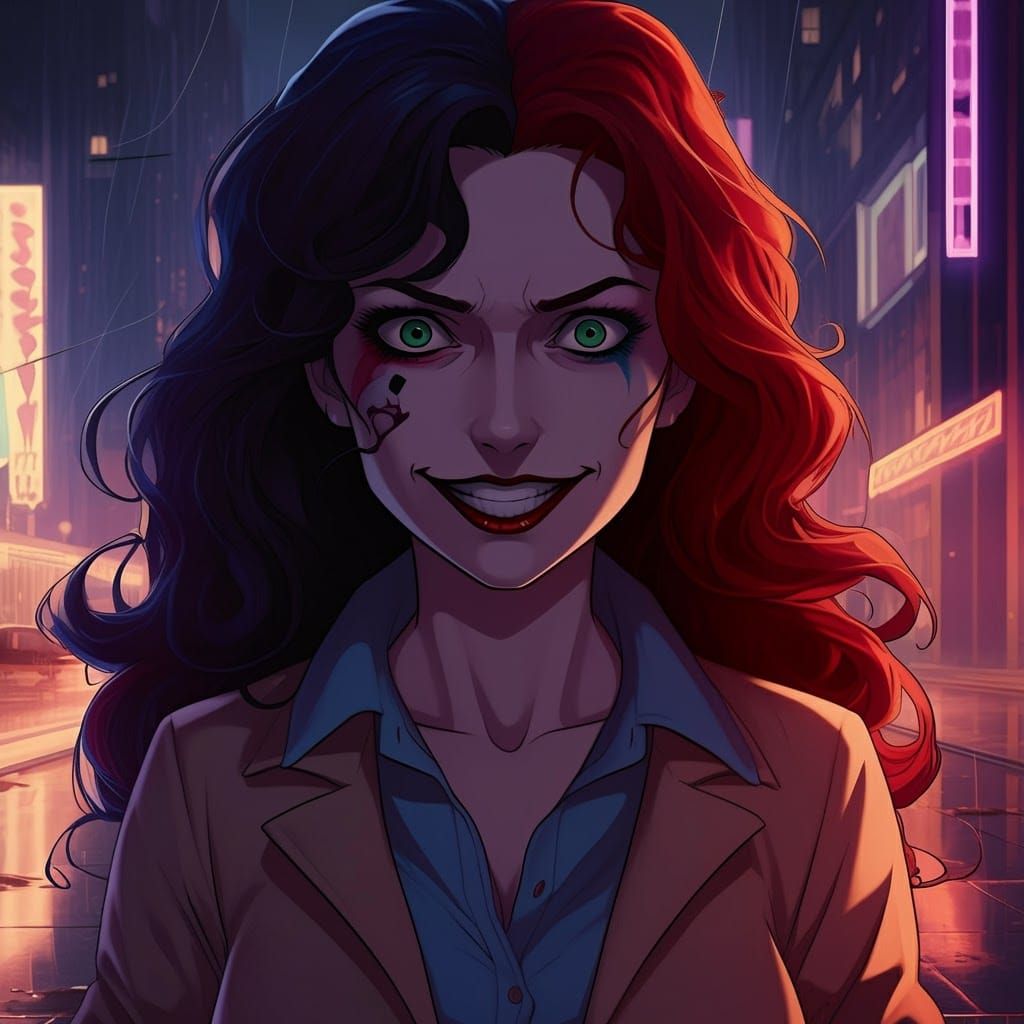 Lois Lane infected with Joker venom.