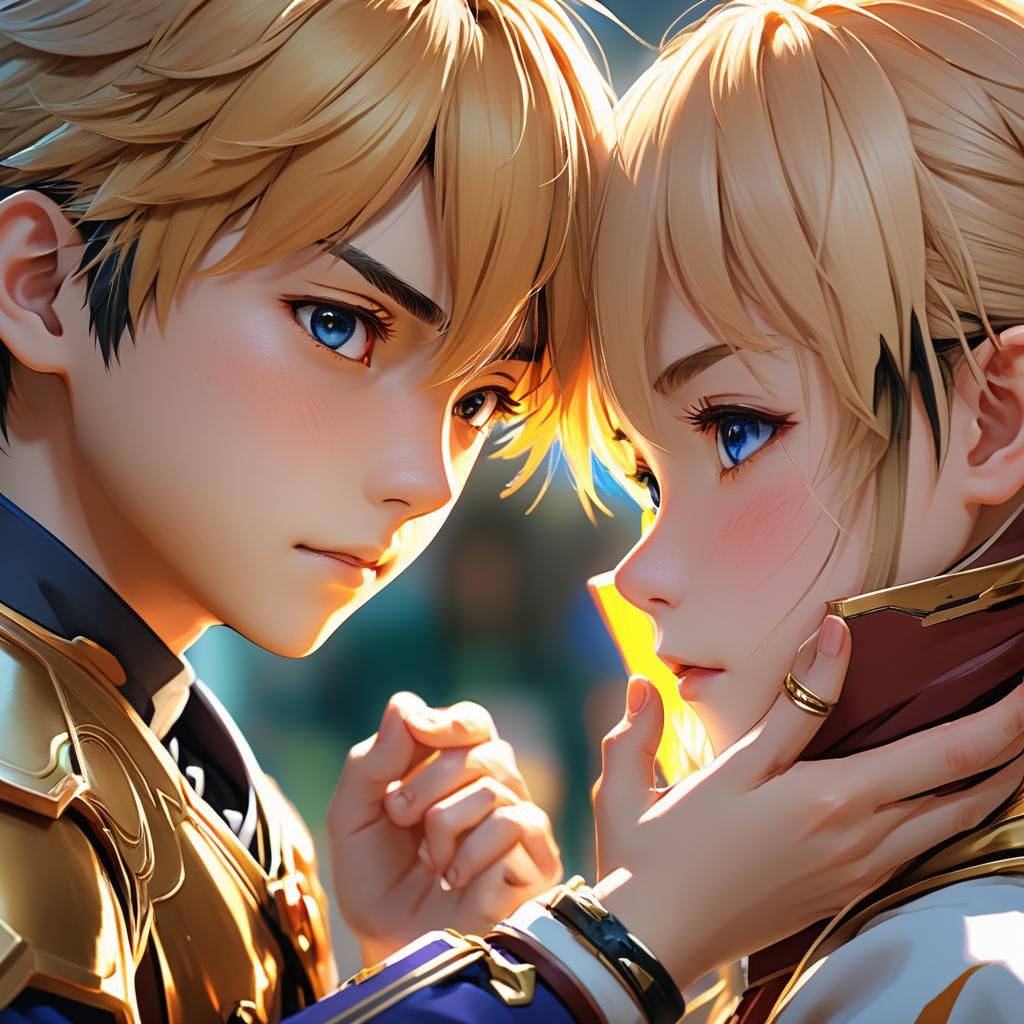 Anime Hero Helping Someone, Detailed 3D Portrait