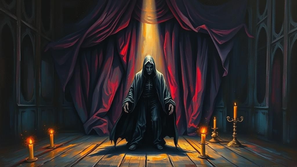 Mephisto on Stage in Surrealist Style