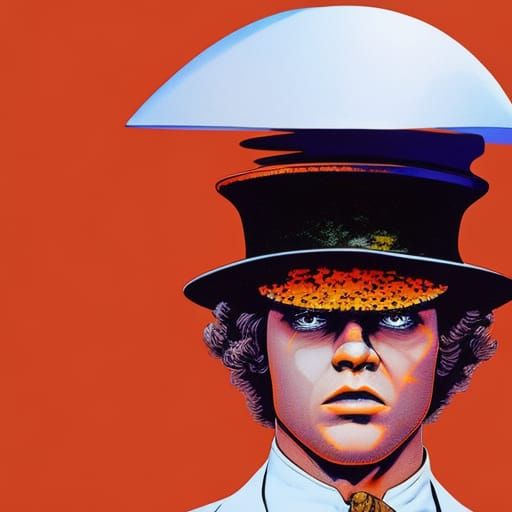 Clockwork Orange Milkbar in Hyperrealistic Style