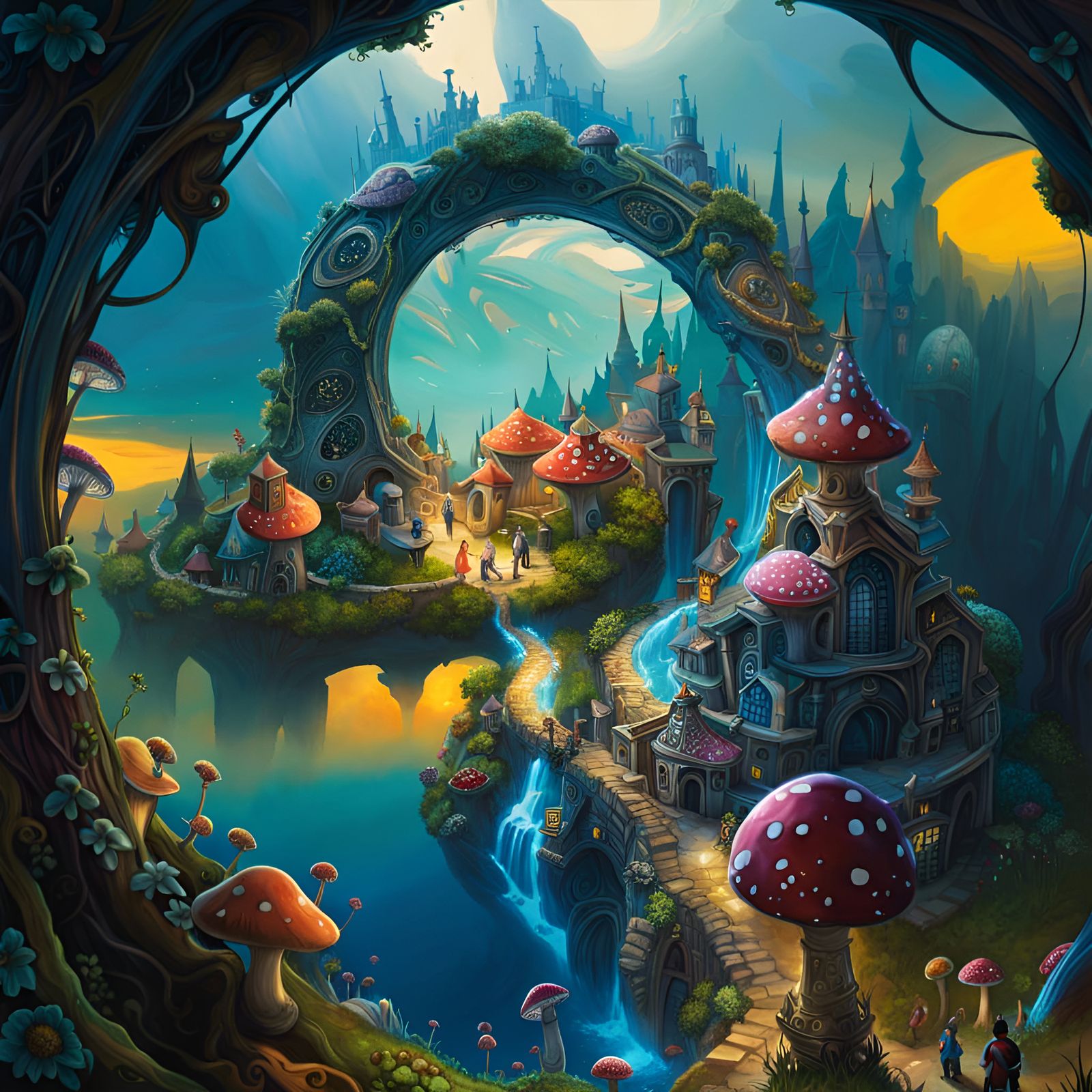 Magic Mushroom City Inside Nature Portal