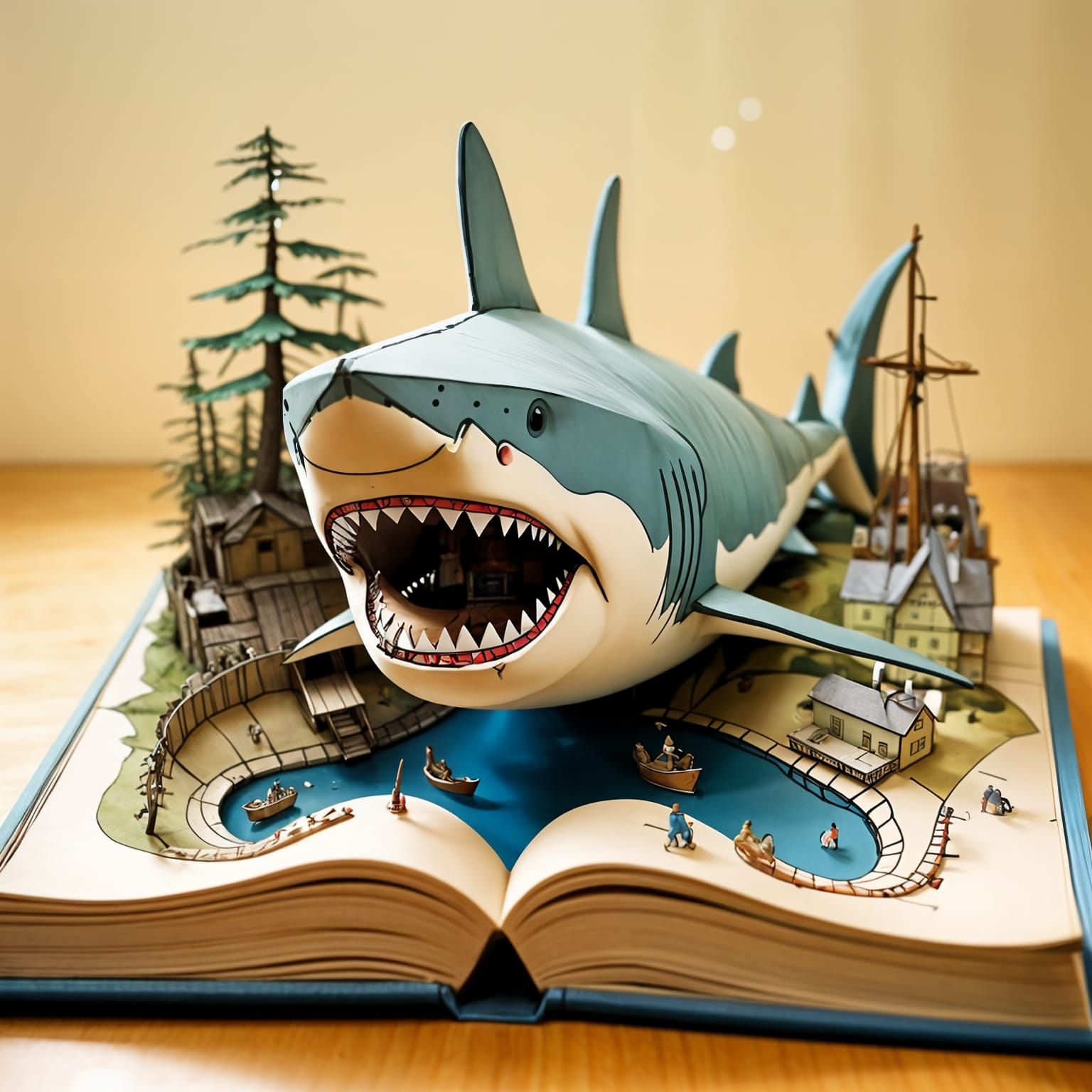 Jaws Pop-Up Book in Mattias Adolfsson Style