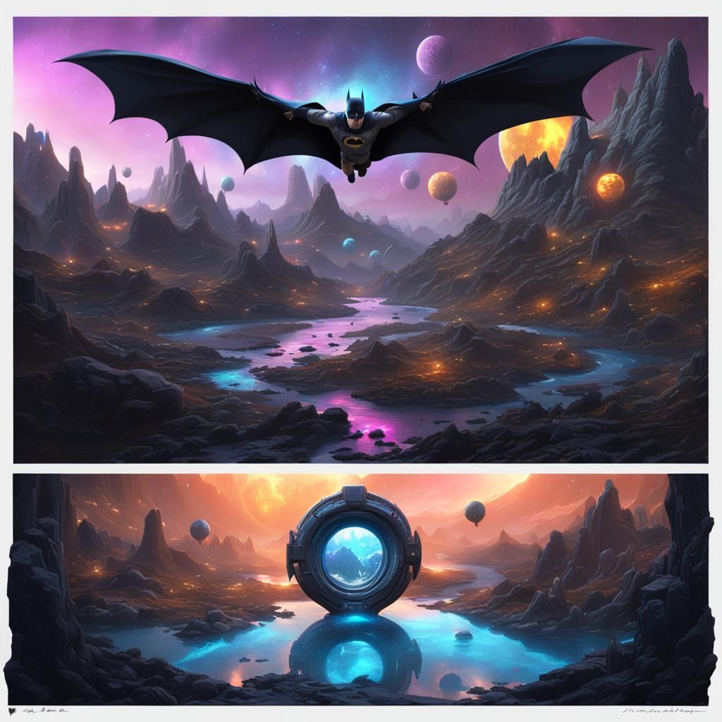 Baby Batman Lost in Galactic Time Portal