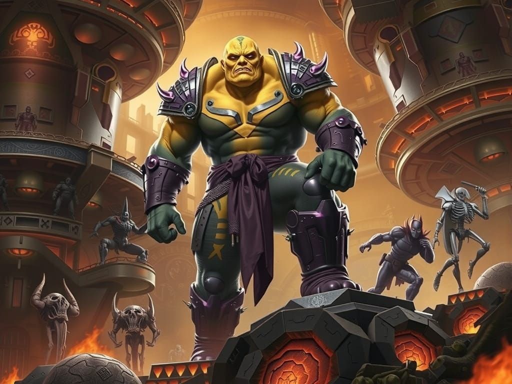 Mongul in Warworld Arena: Industrial Biomechanical Art