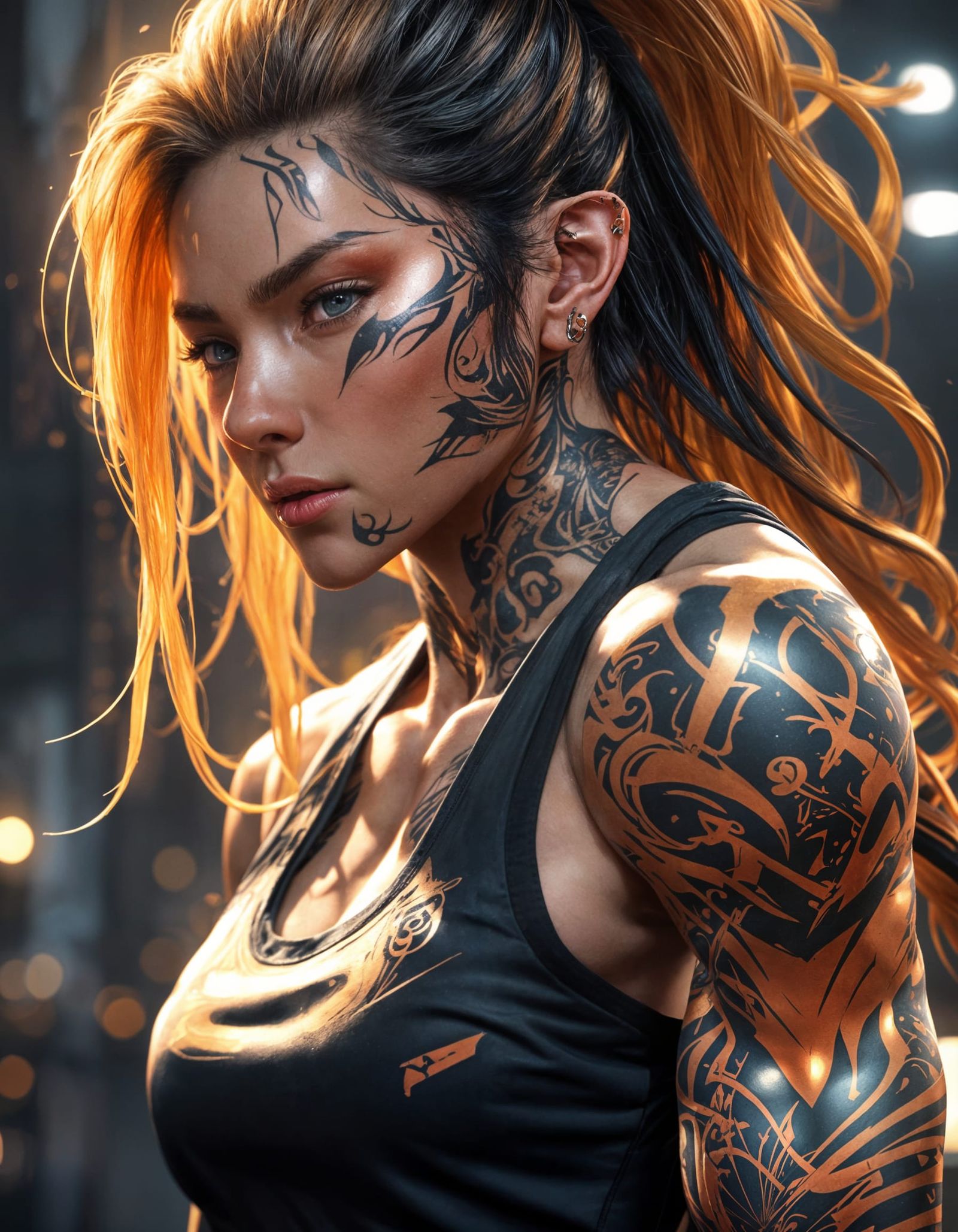 Athletic Elf Training, Anime-Inspired 3D Art