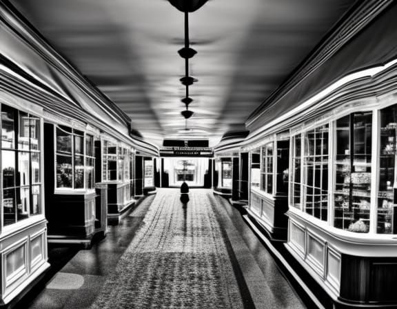 Elegant Vintage Clothing Shop in Noir Style