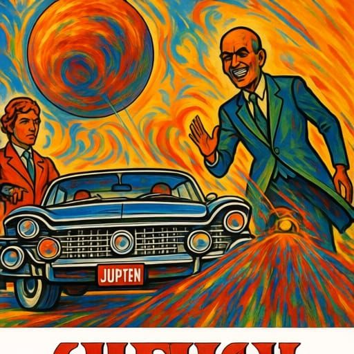 Beware the Jupiter Car Movie Poster by Saryan & Dix Style