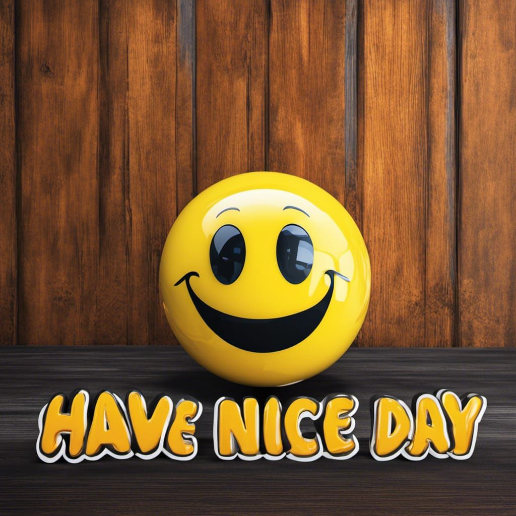 Simple Smiley Face Wishing a Nice Day