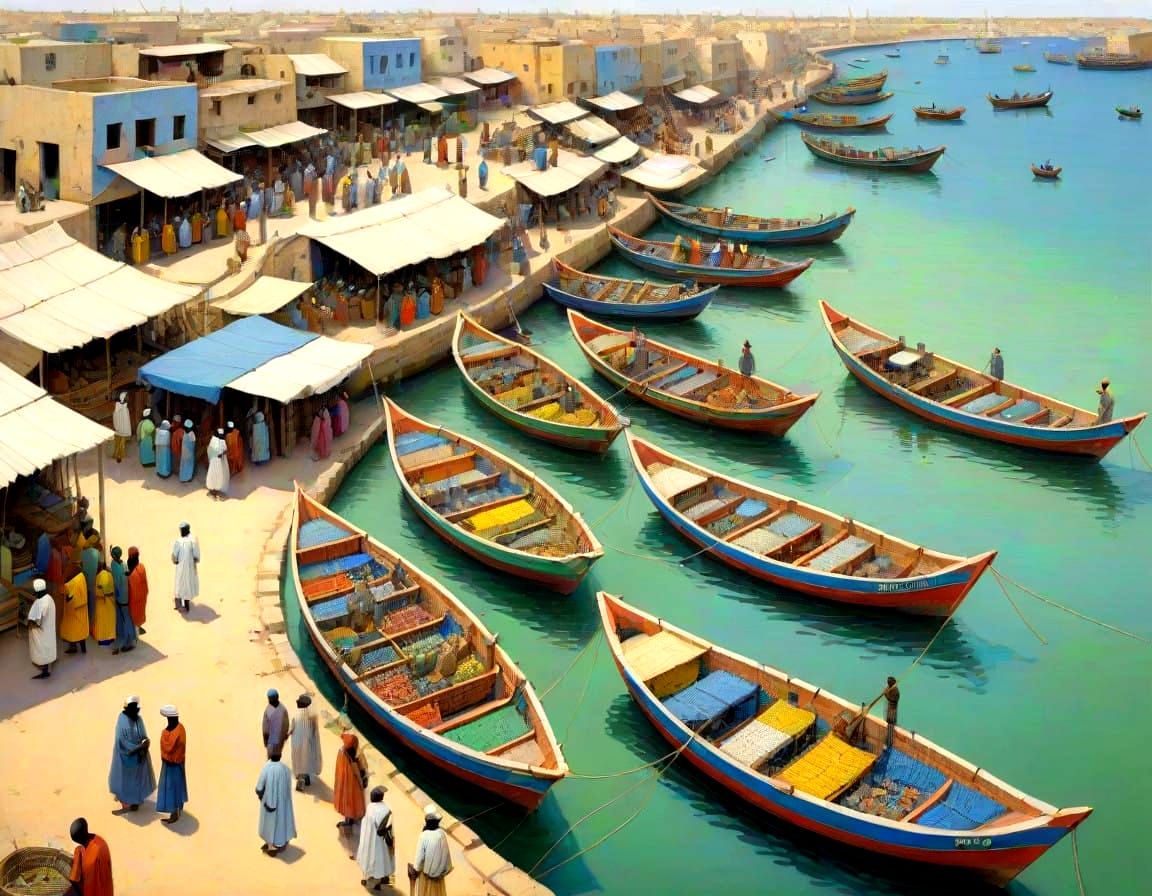 St Louis of Senegal, fish market