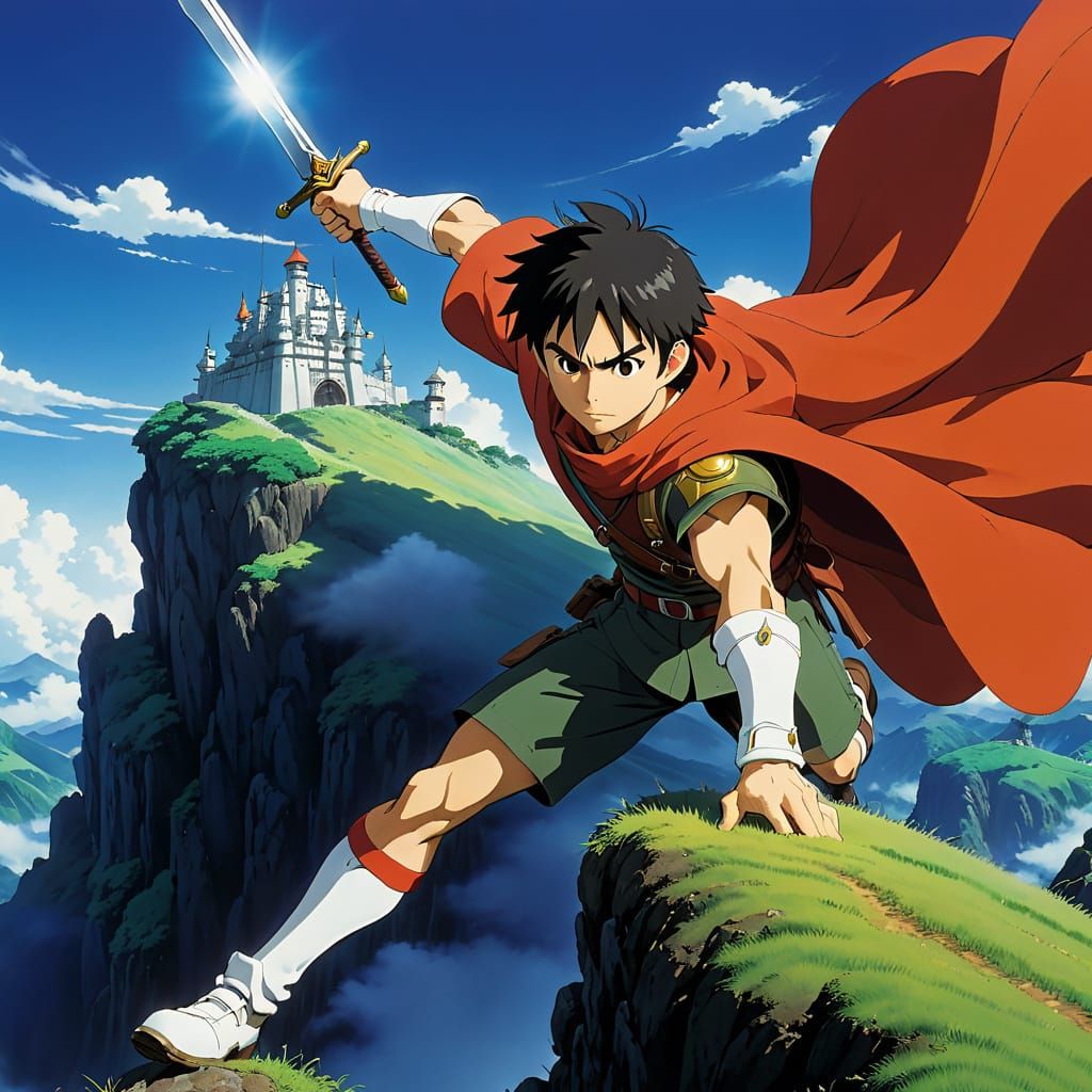 Epic Fantasy Hero Embracing Destiny