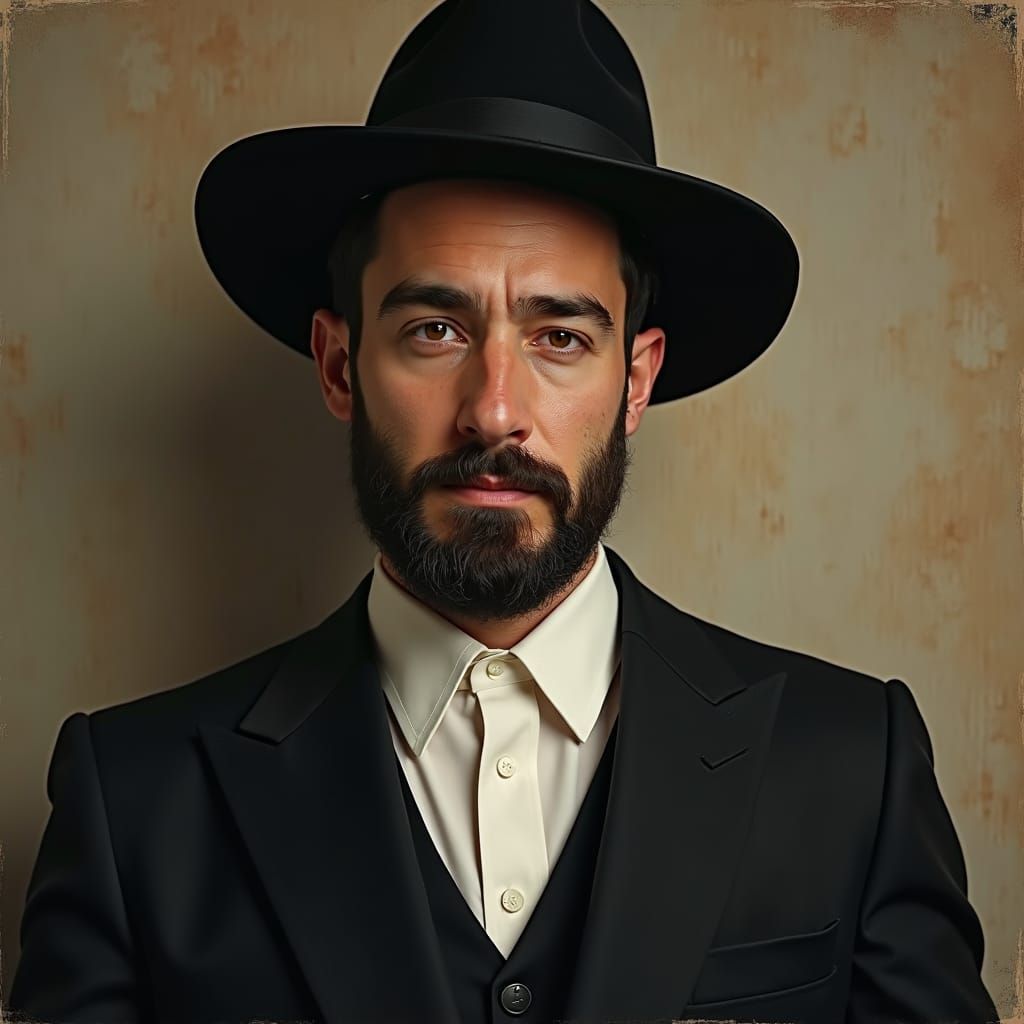 Ultra-Orthodox Jewish Man in Traditional Dress