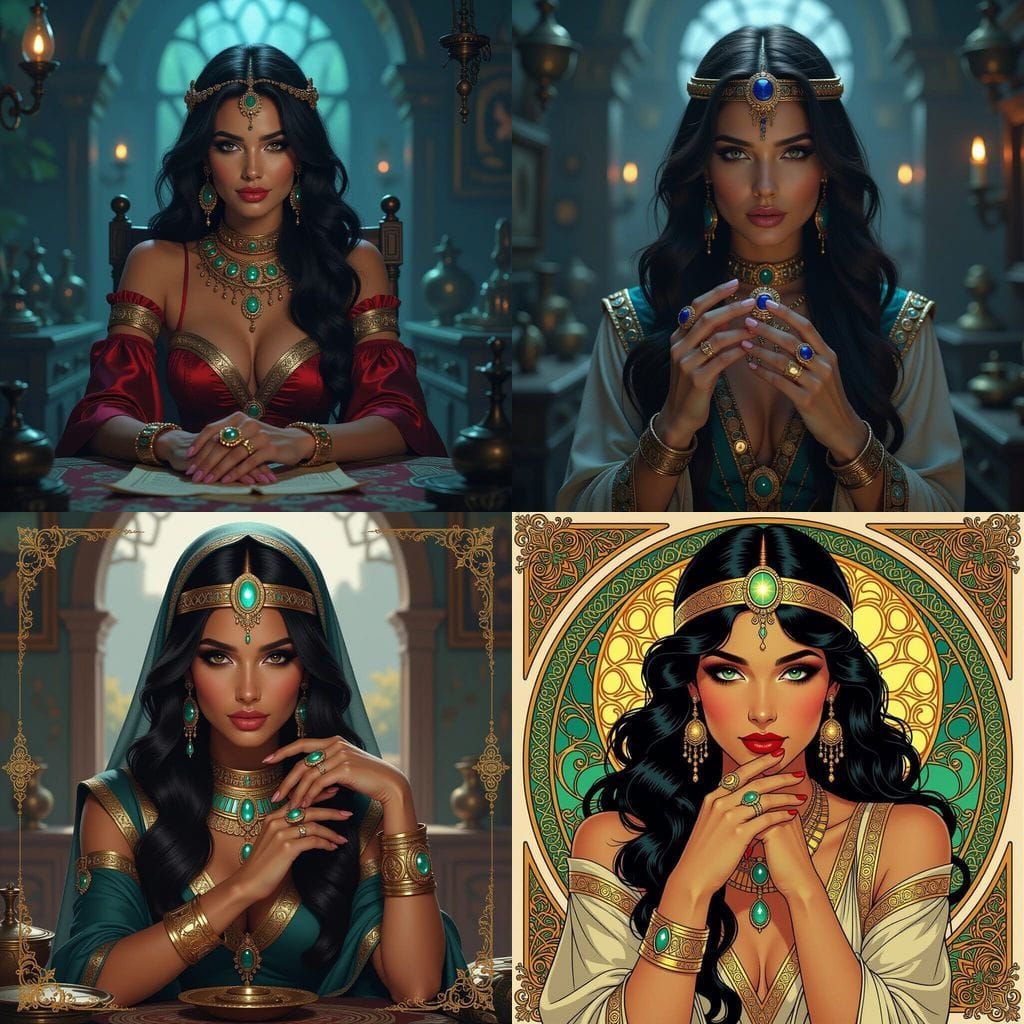 Egyptian Ring: A Digital Antique Portrait