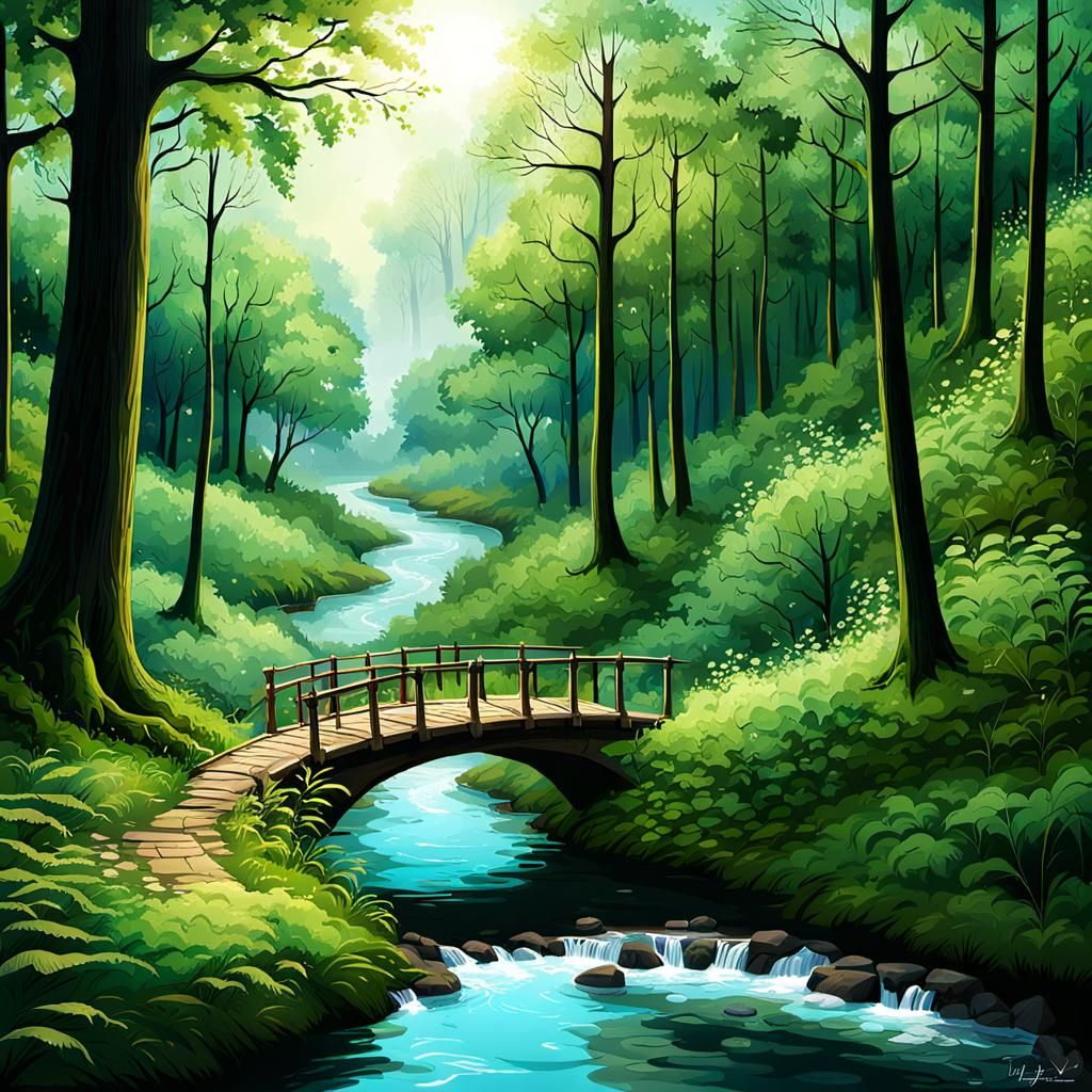 Enchanted Forest Trail to River Bridge