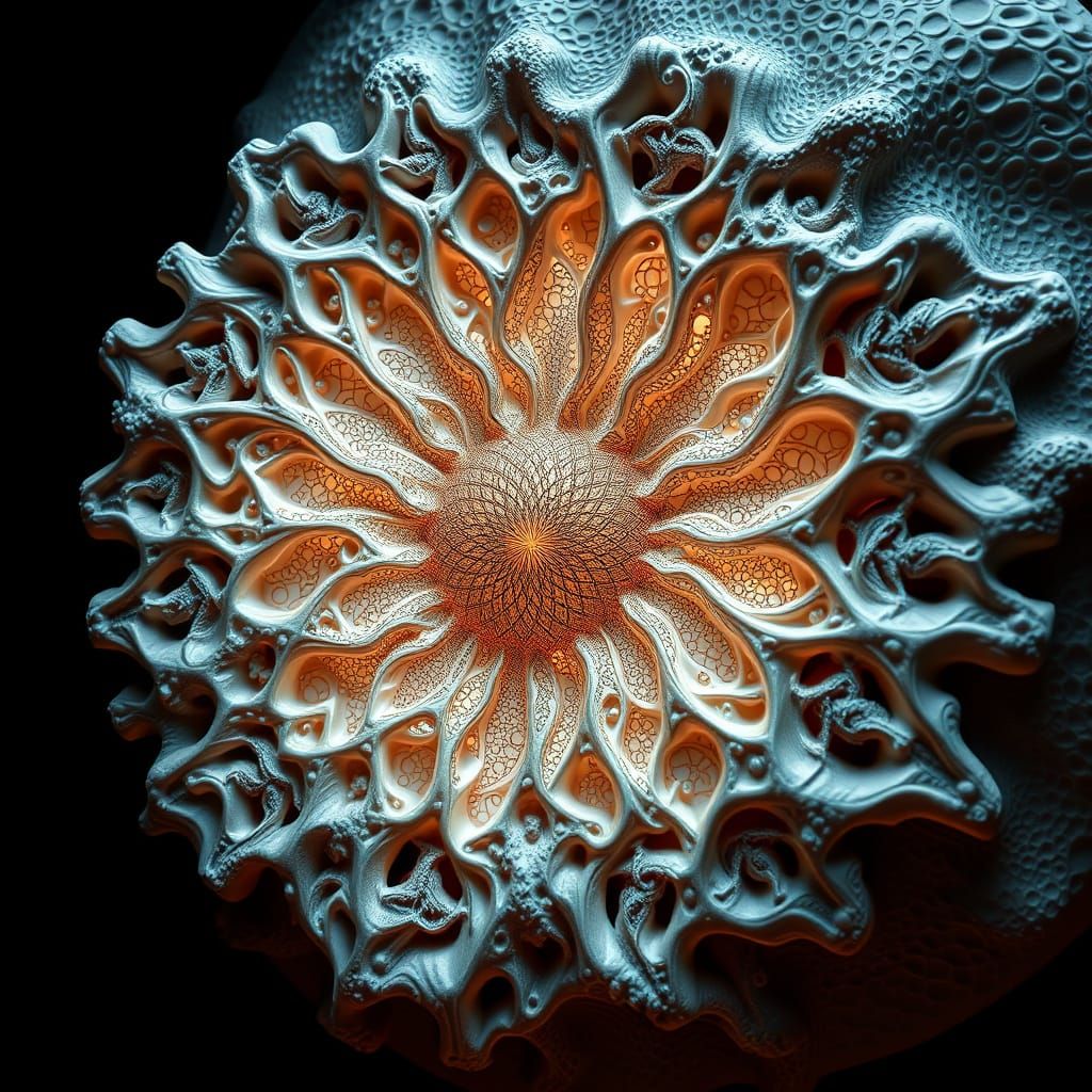 Intramembranous Bone Formation in Futuristic Abstract Style