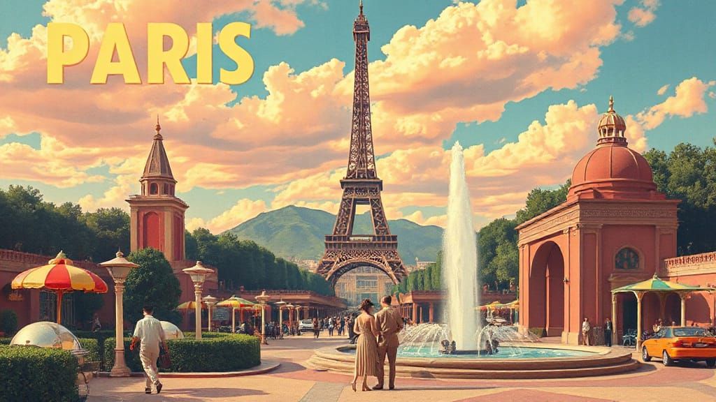 Retro-Futuristic Paris Summer Paradise: Art Deco Cover