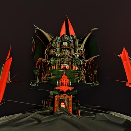 Hyperdetailed 3D Satanic Palace Rendering