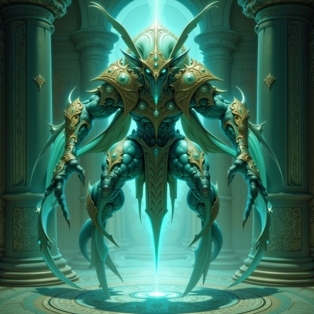 Ornate Roomba Emits Energy Beam in Futuristic Sci-Fi Art