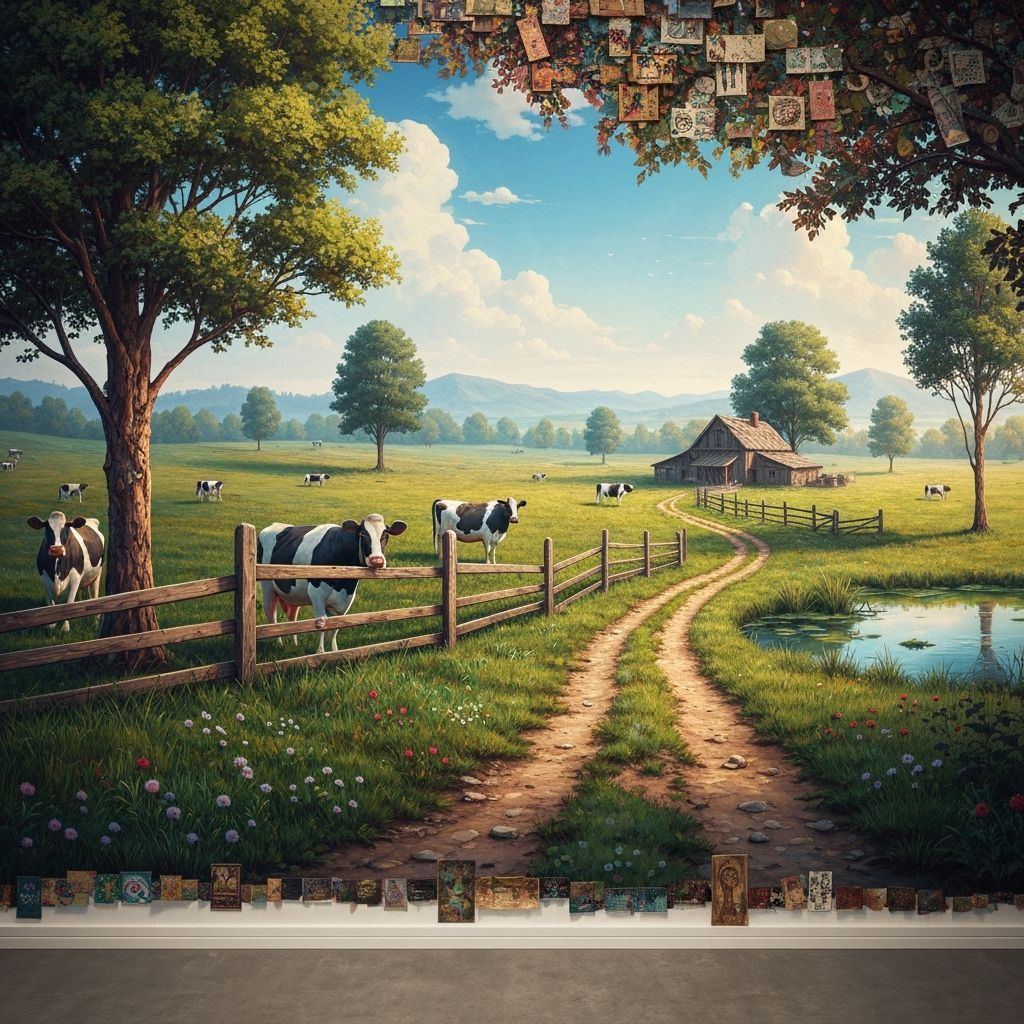 Paper Landscape: Summer Scene in Matte Painting Style