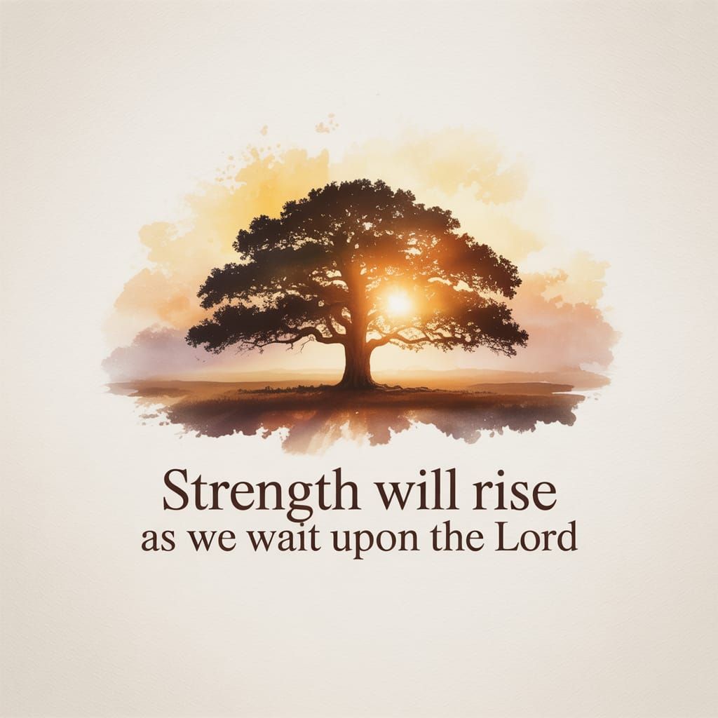 Oak Tree Sunrise: Christian Sympathy Card