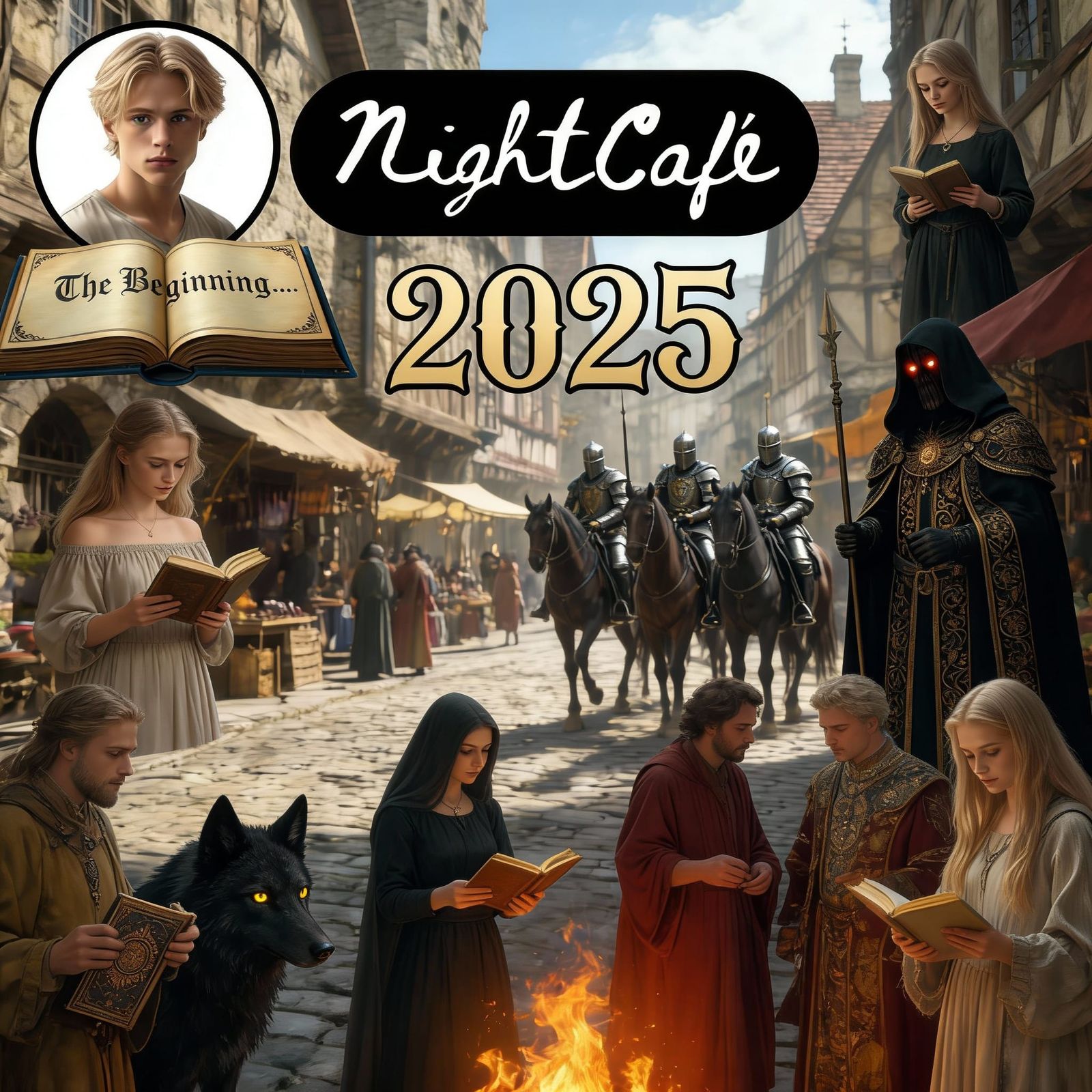 AI Collage of 2025's Top NightCafe Artworks