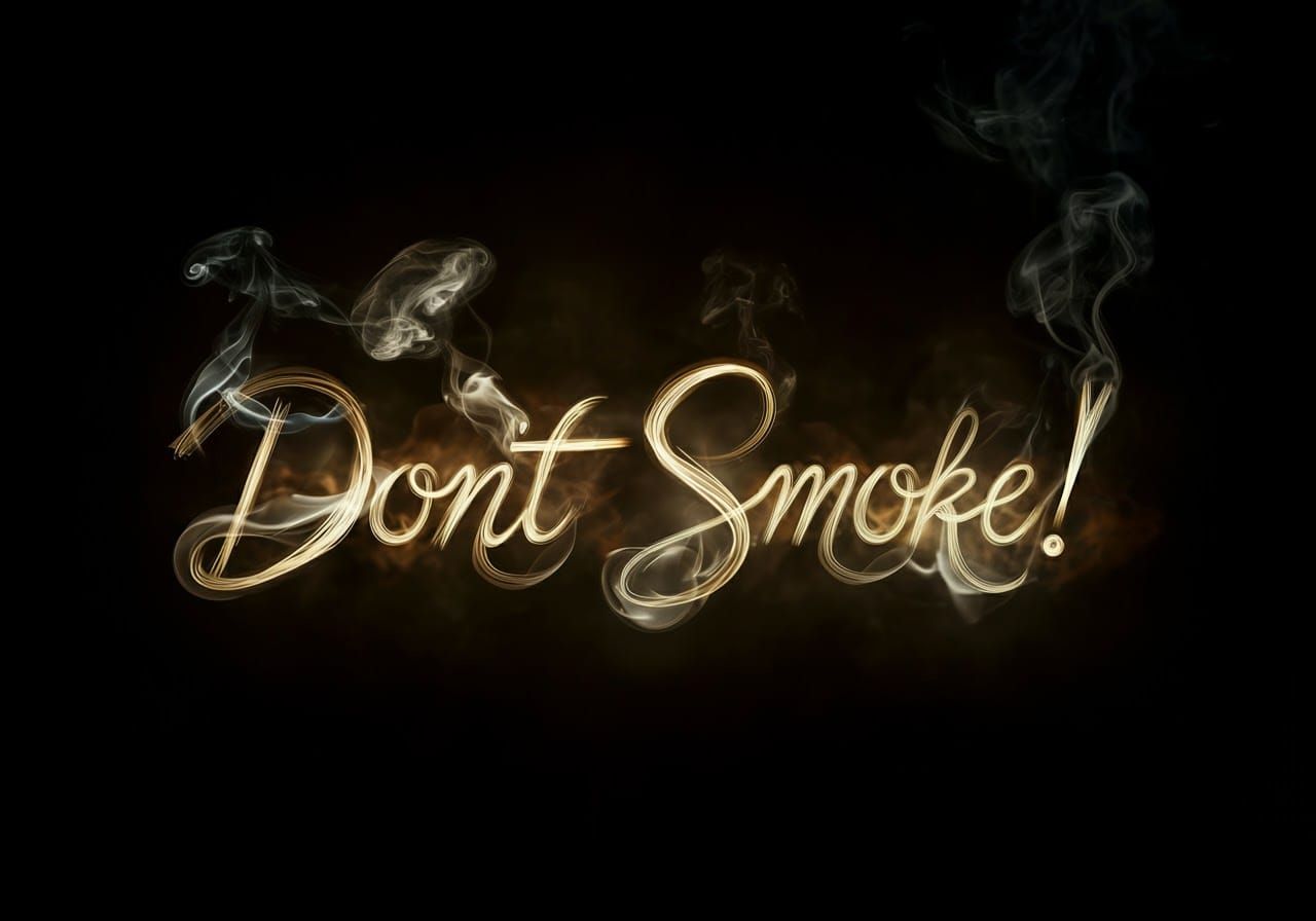 Smoke Forms 'DONT SMOKE!' in Surrealist Style