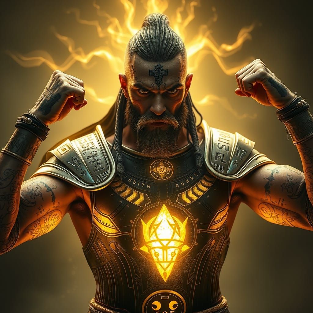 Radiant Energy Armor: Hieroglyphic and Runes