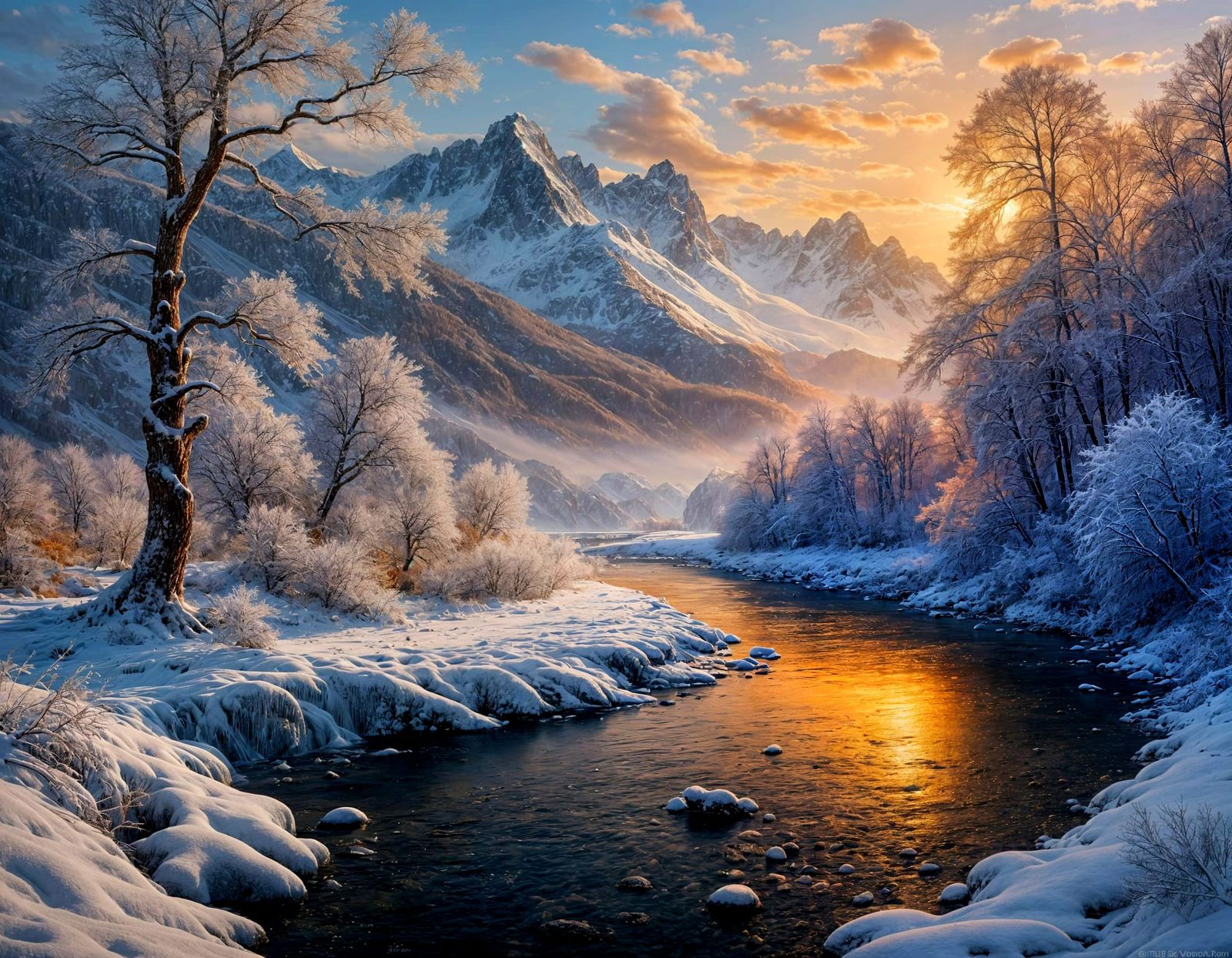 Winter Wonderland in Soft Pastel Hues