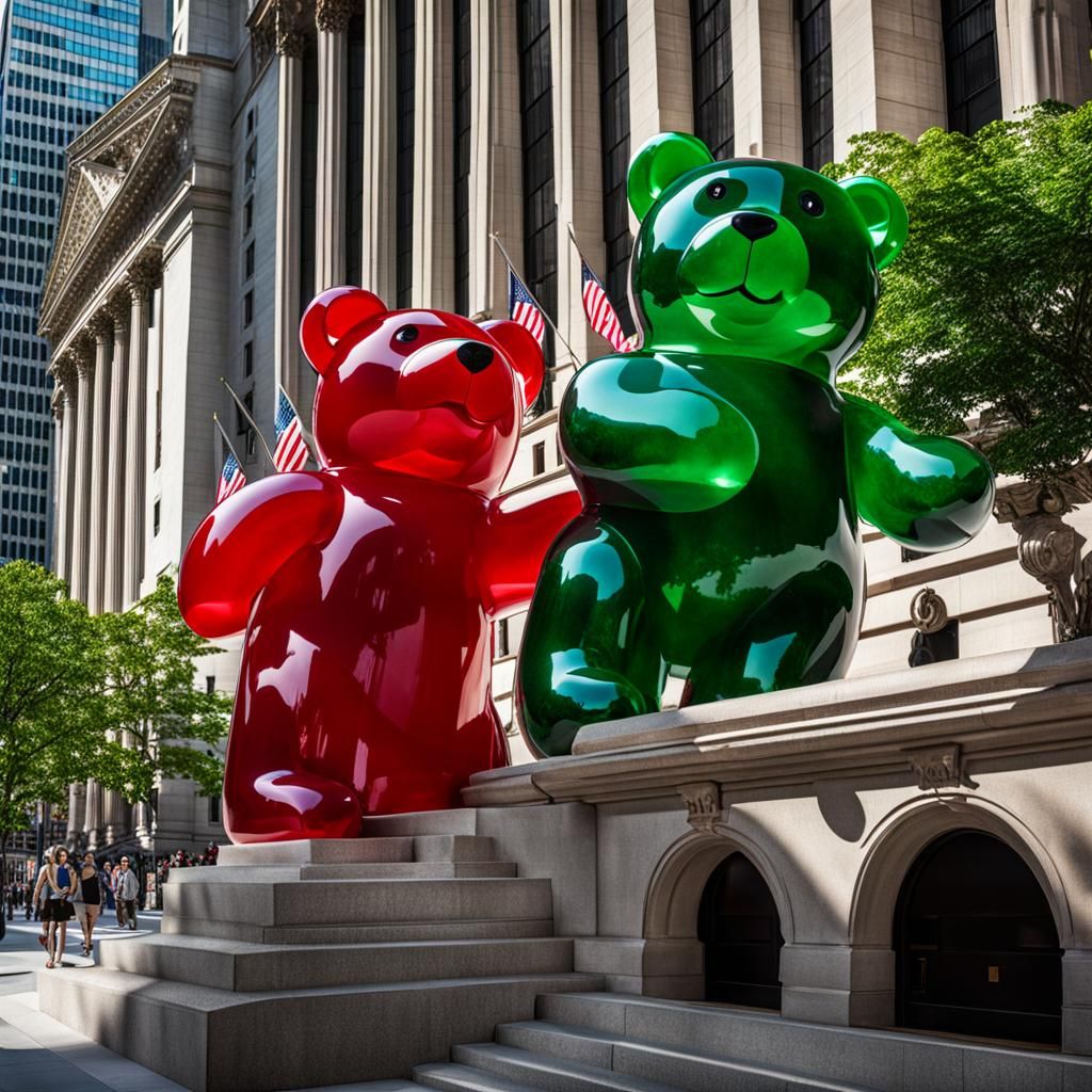 Giant Jelly Bears Invade Wall Street