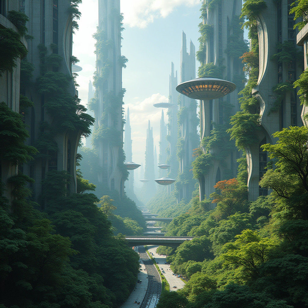 Metropolis 3000: Organic Architecture and Bioluminescence