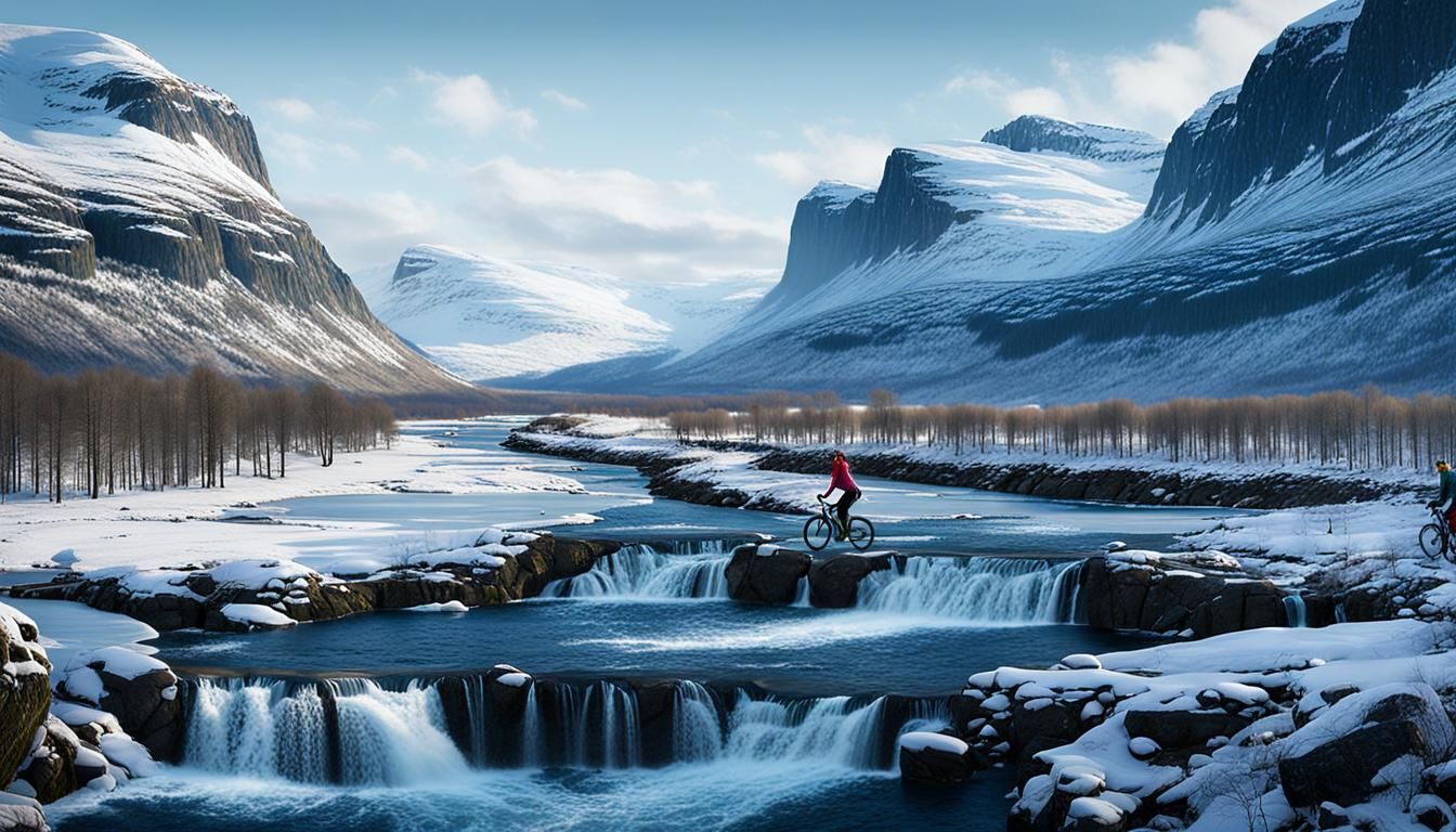 Finnmark, Norway is area with unique nature. These are the first days of the spring: day is more than 16 hours now, snow...