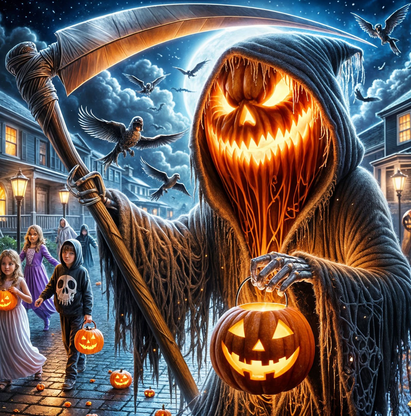 Halloween Grim Reaper Trick or Treater