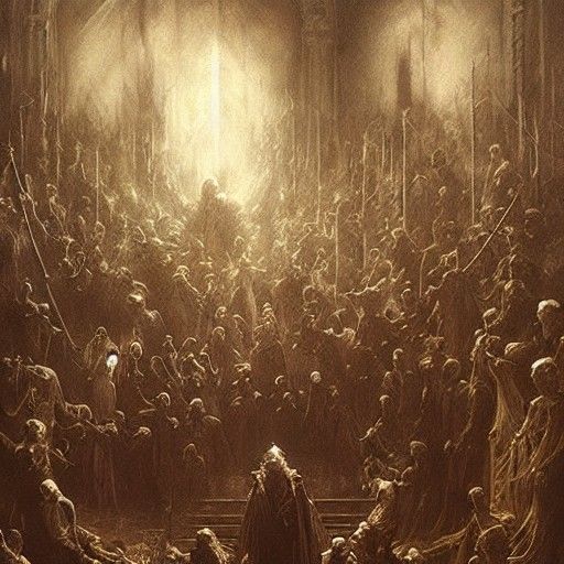 Horrifying King Crimson in Dark Fantasy Style