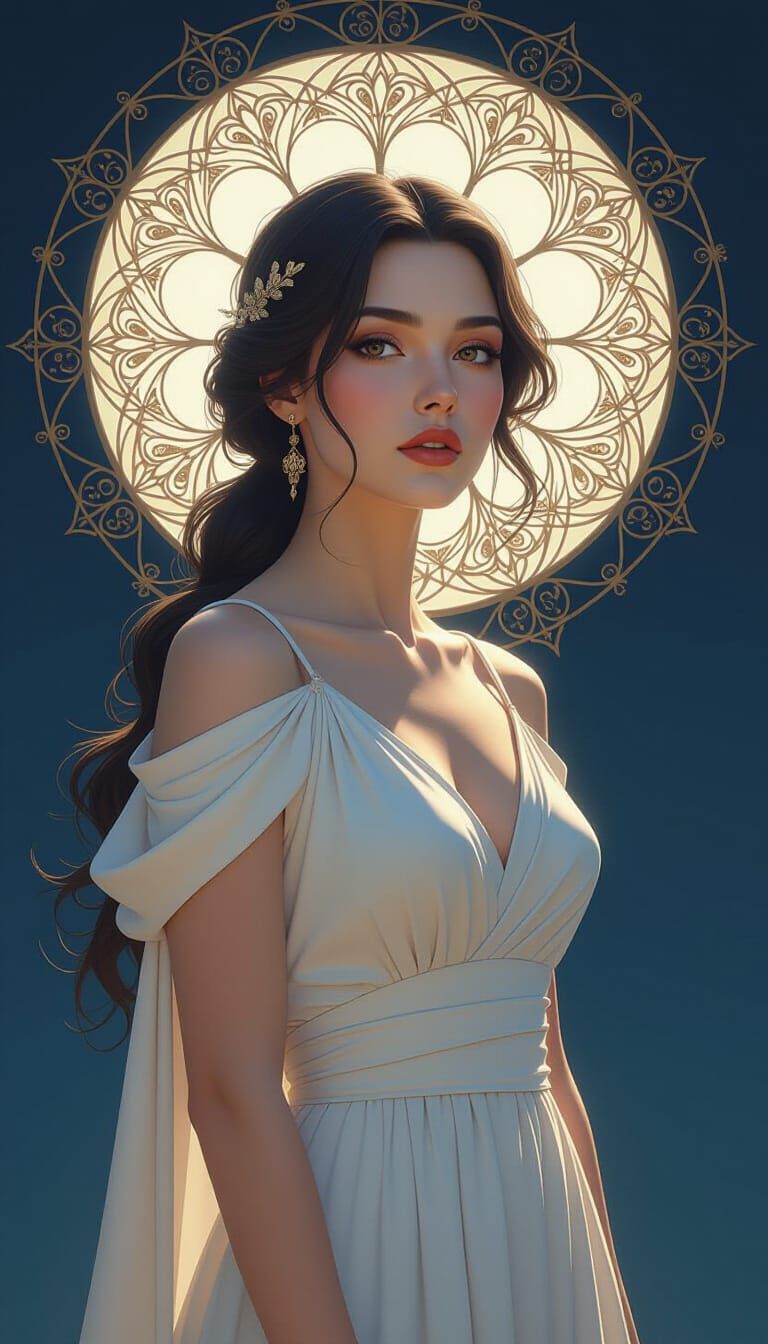 Spiritual Awakening Portrait in Dynamic Lighting