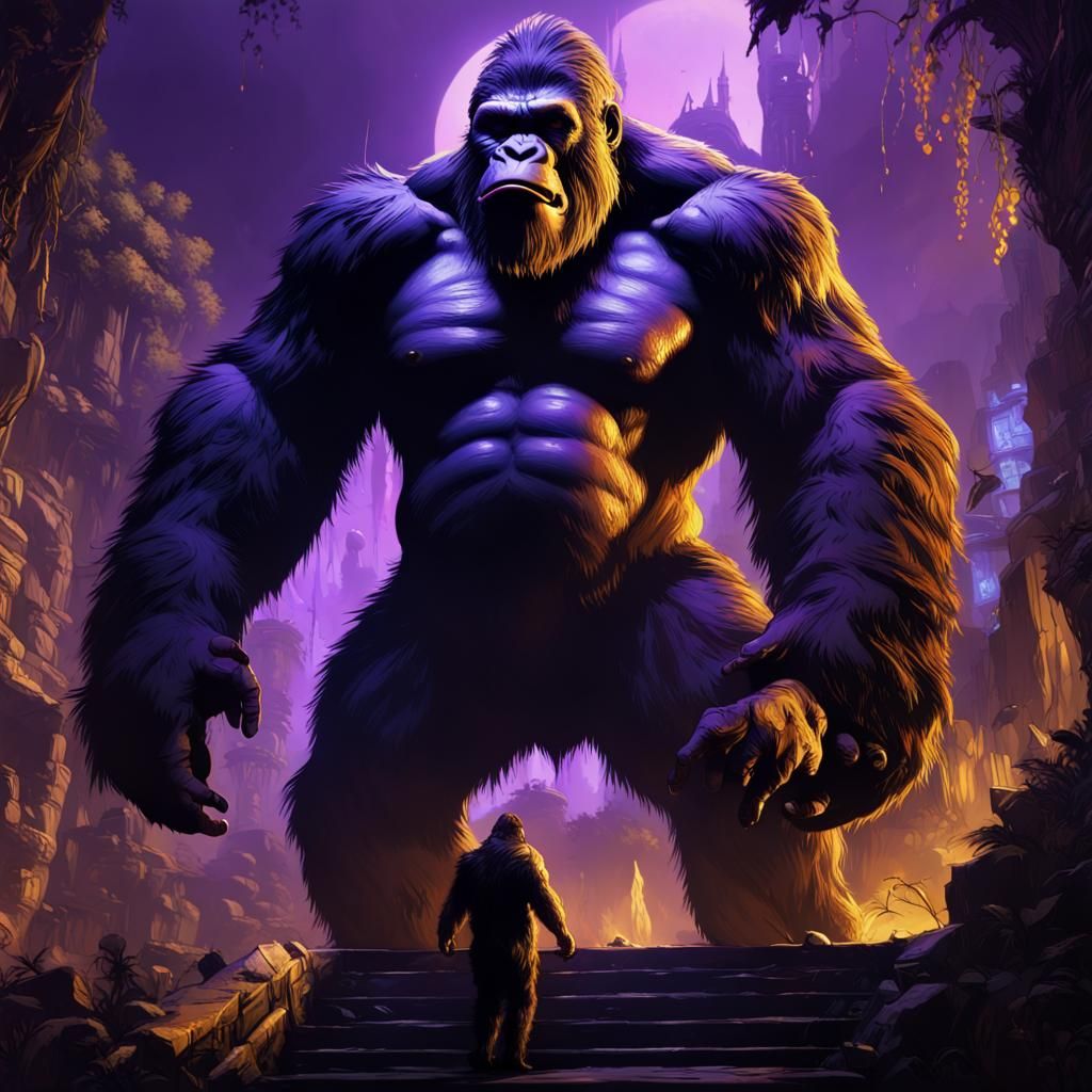 King Kong in Dark Fantasy Concept Art