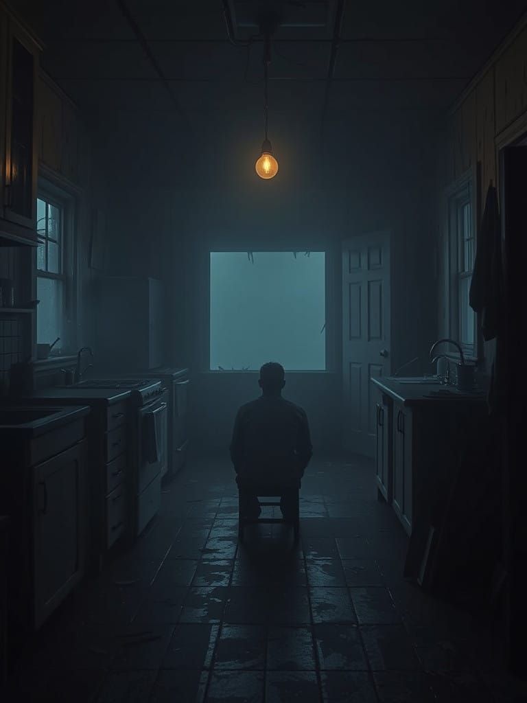 Ethereal Morning in a Peeling Kitchen