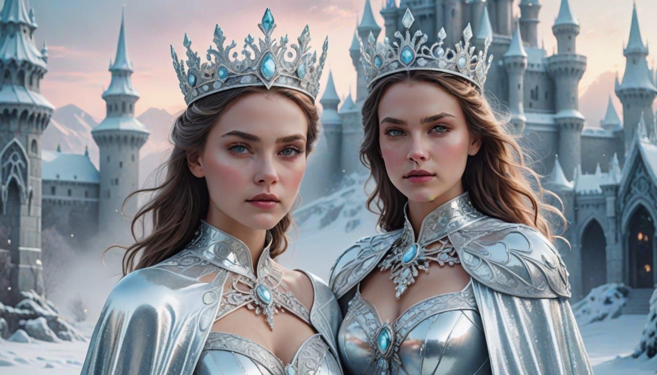 Icy Mother and Daughter Royalty in Fantasy Art
