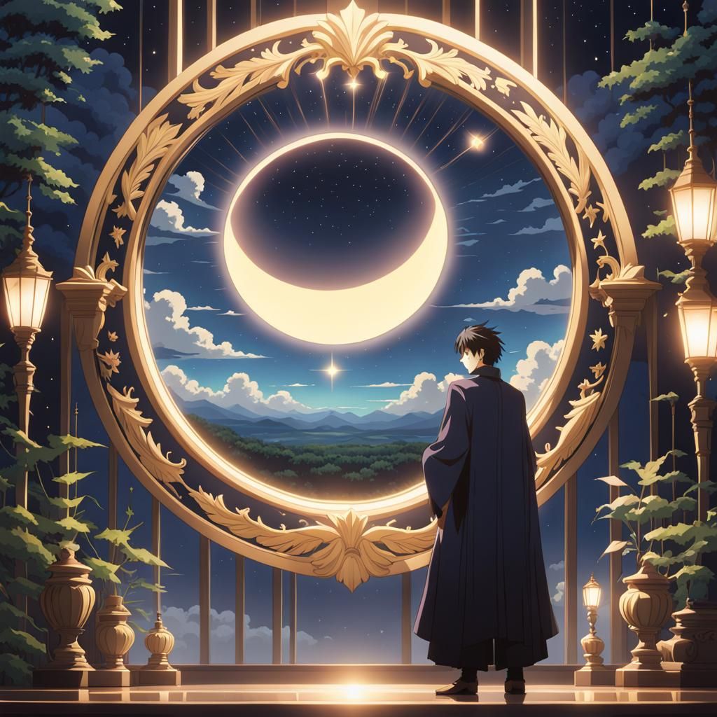 Vampire Under Starry Sky: Ghibli Anime Visual