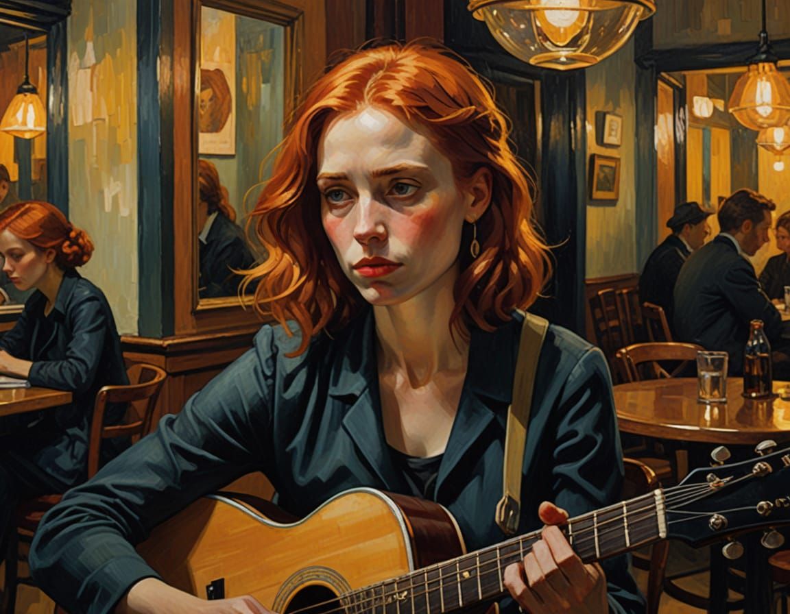 Separated Sisters in Hopper Like Bar