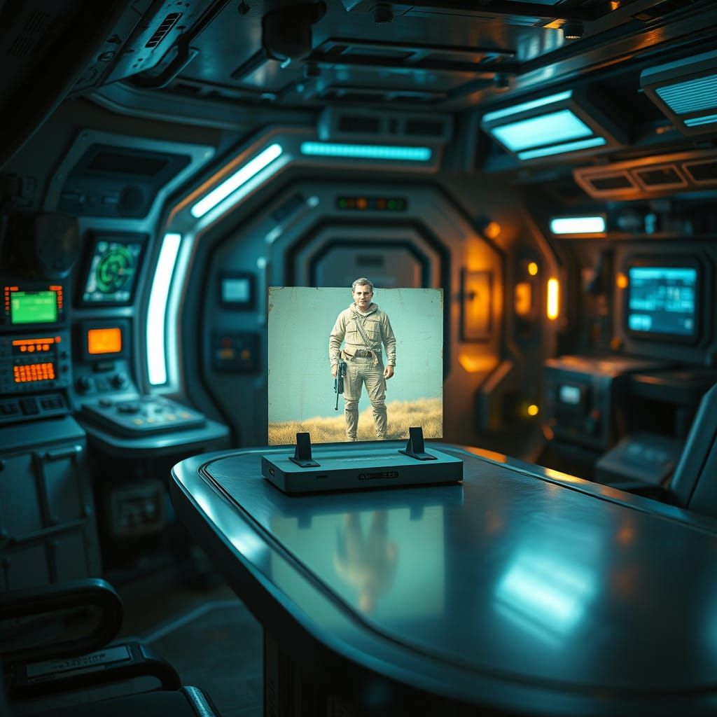 Star Wars Rebel in Distressed Hologram Projection