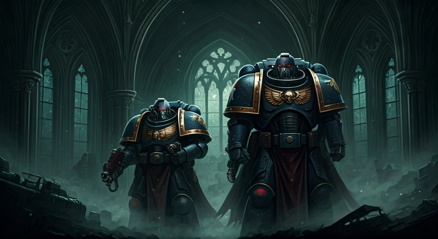 Space Marine Apothecary and Techmarine Portrait